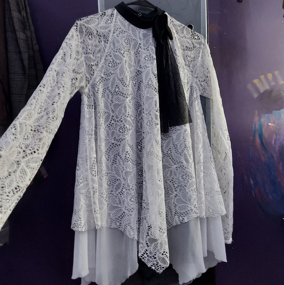 White Lace Body Suit Flow